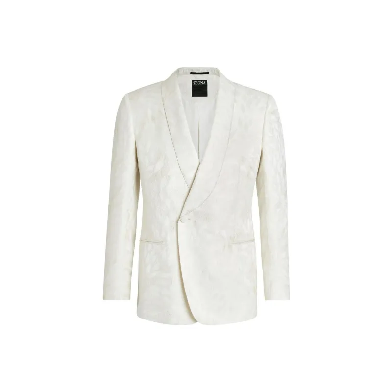 Ermenegildo Zegna Jacquard Silk wool Evening Jacket-0