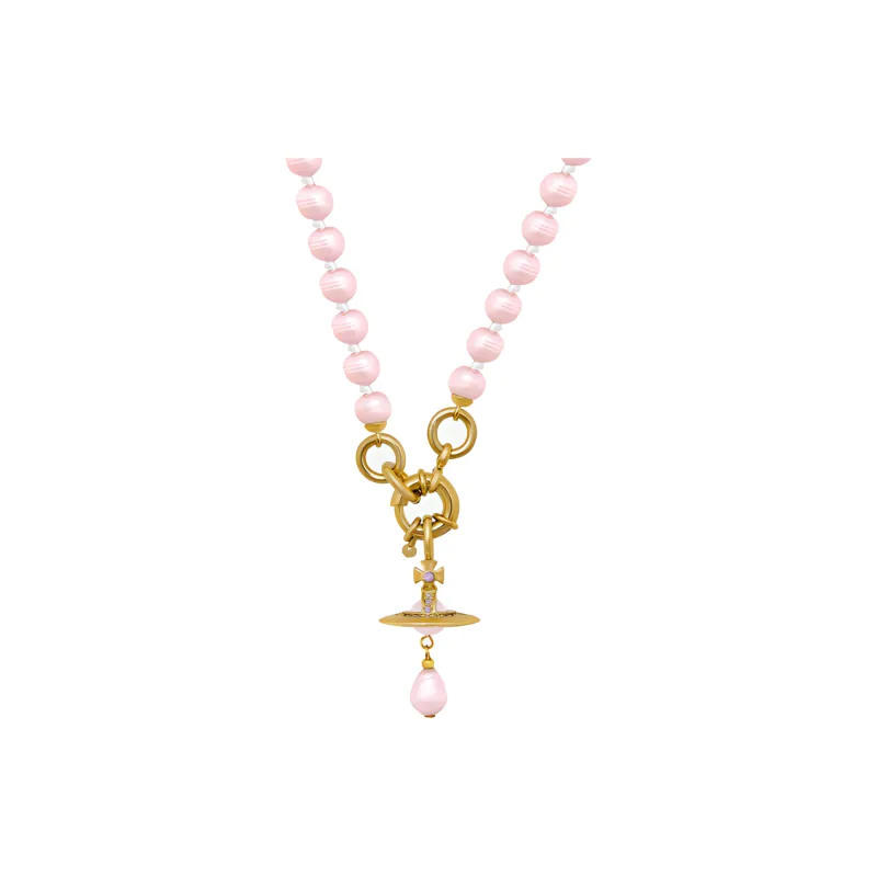 Vivienne Westwood Baroque Pearl Necklaces Unisex Gold-1