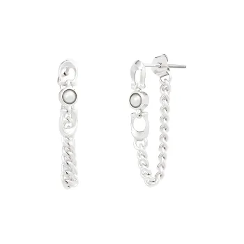 COACH Pearl Earrings Women's Silver