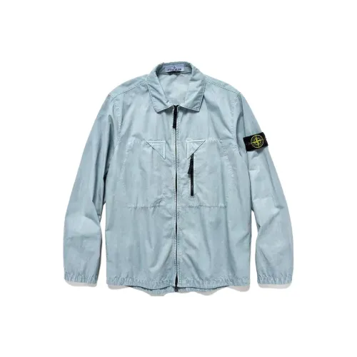 STONE ISLAND Jackets Coats Unisex Light Blue