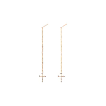 FJ 925 Sterling Silver Drop Earrings Women's