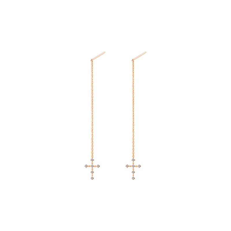 FJ 925 Sterling Silver Drop Earrings Women's-0
