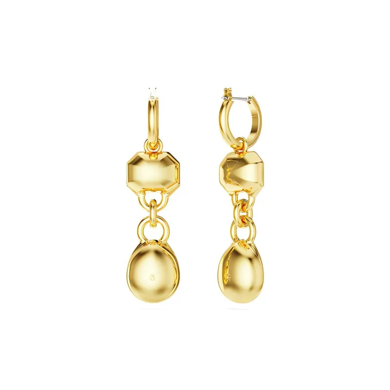 Swarovski Silver Plated Earrings Women's Gold/White-3