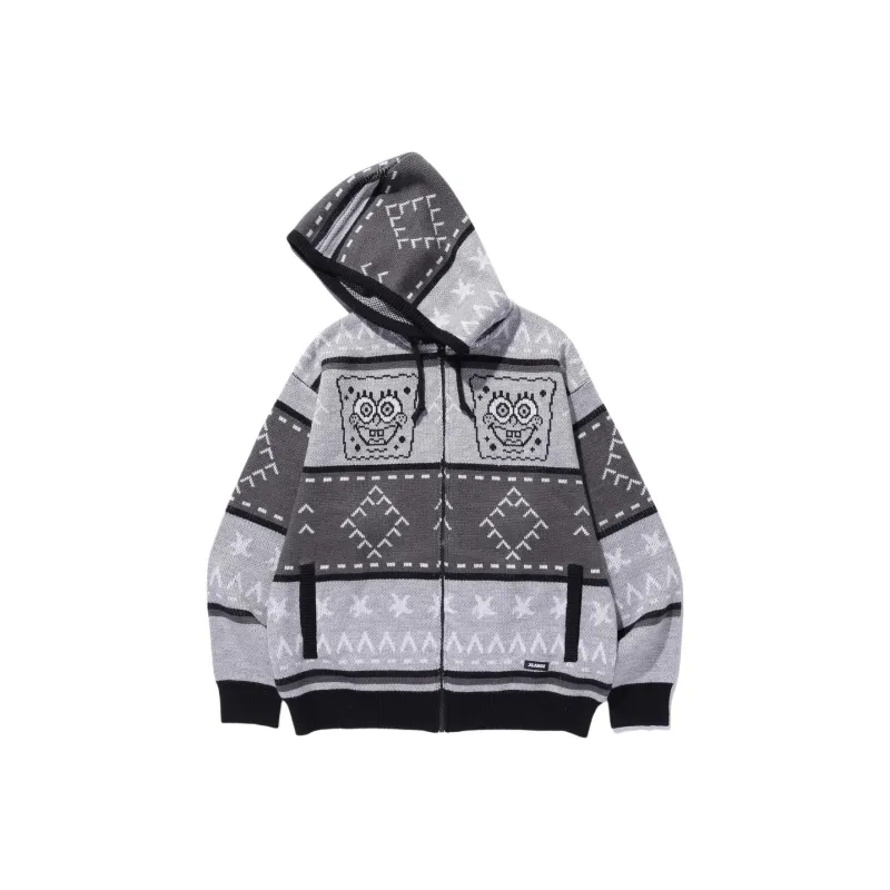 Spongebob Squarepants X XLARGE Sponge Baby, Collaboration Knitwear Unisex Black-0