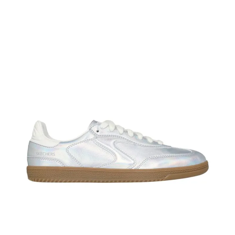 Skechers Hotshot True Iridescence Low Top Skateboard Shoes Women's White-1