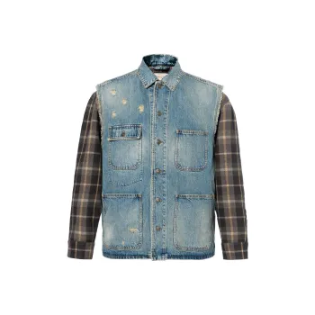 GUCCI Denim Jacket Men's Light Blue