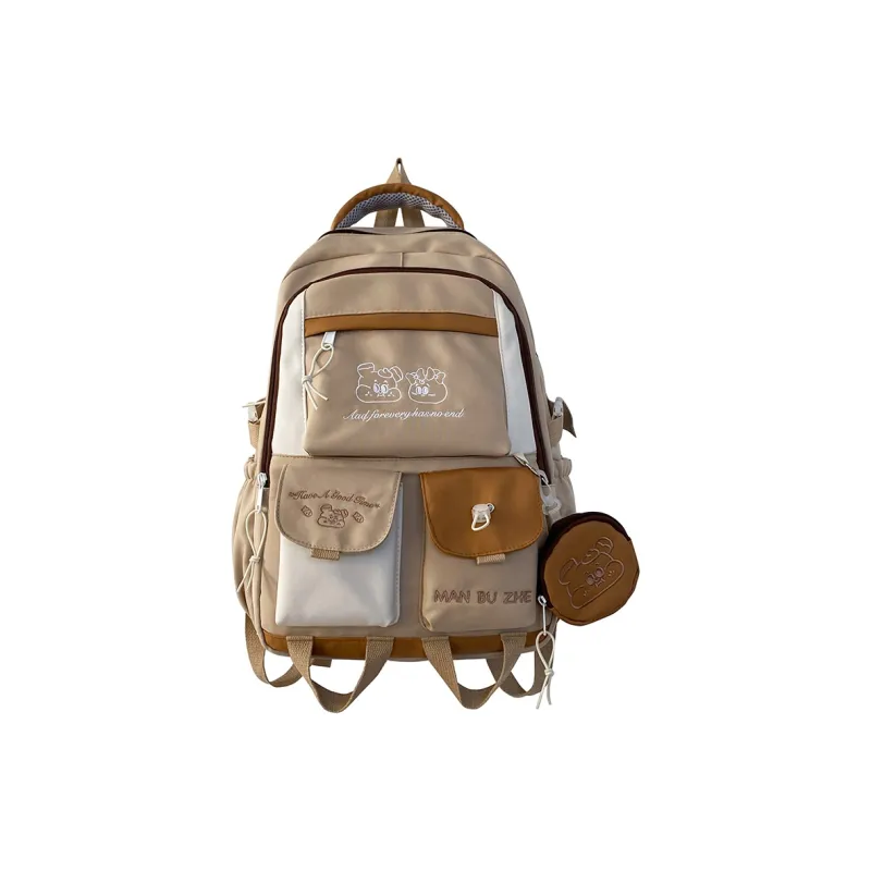 Alcohol Dragon Nylon Backpack Women's Multicolor-1