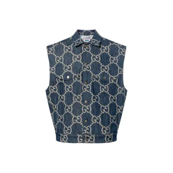 GUCCI Pineapple SS22 Vest Men's Blue