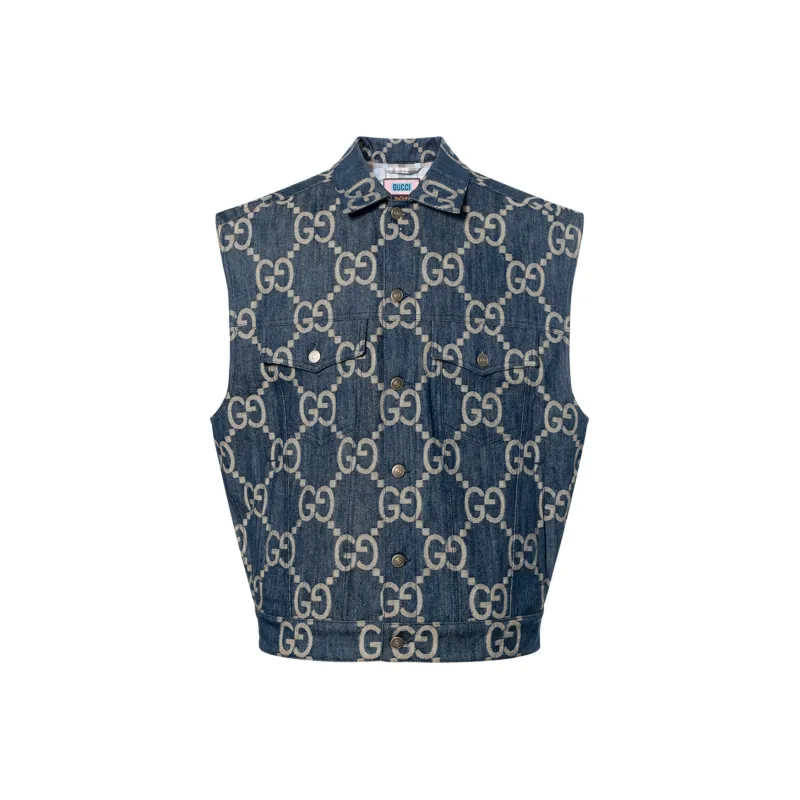 GUCCI Pineapple SS22 Vest Men's Blue-0