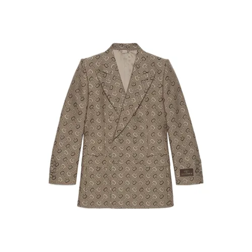 GUCCI Gg Pattern Double Breasted Jacket
