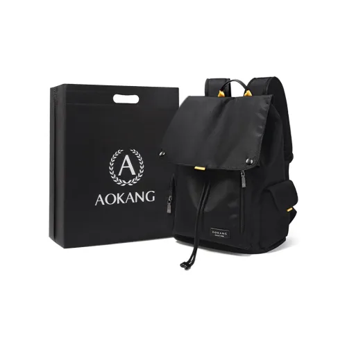AOKANG Fabric Backpack Laptop Bag For Business Travel Large Size Unisex Classic Black