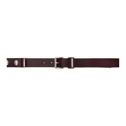 OUR LEGACY Leather Belts Unisex Burgundy Color Width 3CM