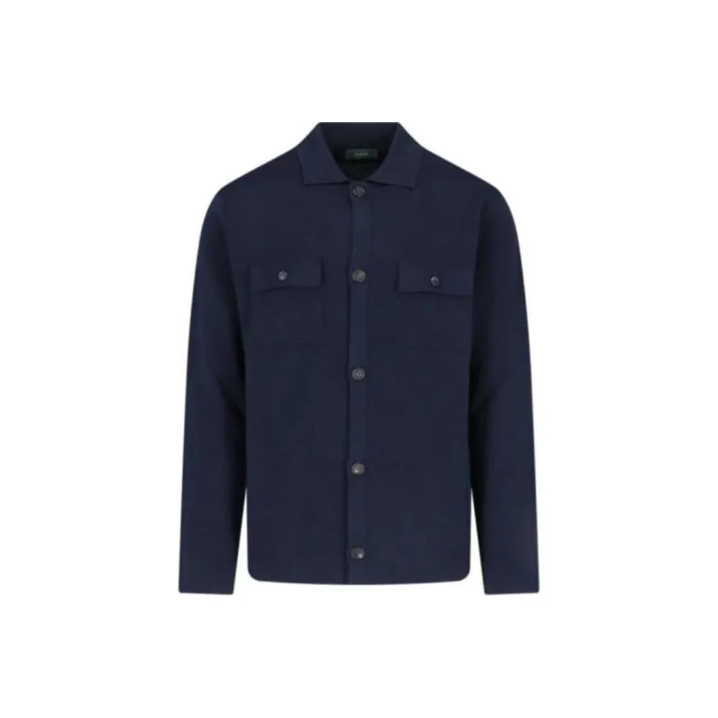 Zanone Flap Pocket Fine Knit Cardigan-0