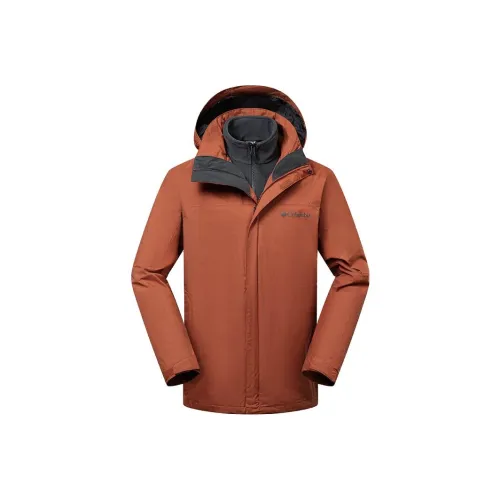 Columbia Waterproof, Windproof, Abrasion Resistant, Thermal Windbreaker Jacket Men's Dark Red