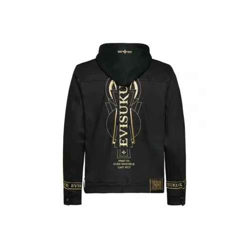 EVISU Denim Jackets Men's Black