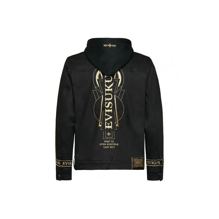 EVISU Denim Jackets Men's Black-0