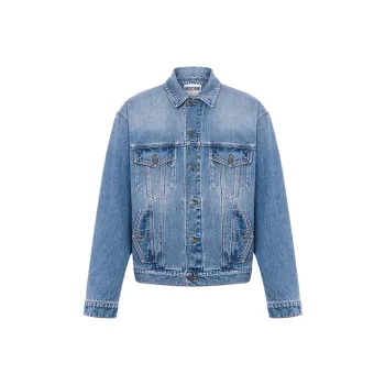 MOSCHINO Denim Jackets Men Blue