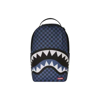SPRAYGROUND Synthetic Leather Backpack Men's Black & Blue & Multicolor