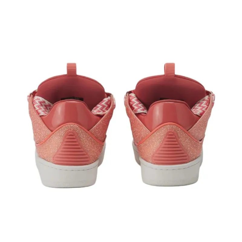 Lanvin La Curb Low Top Skateboard Shoes Unisex Brick Red-3