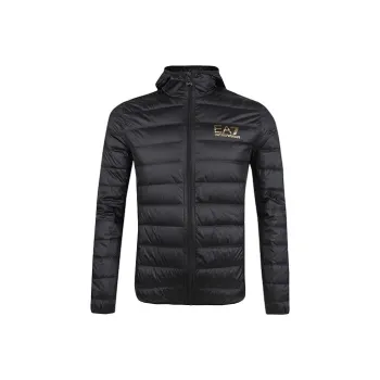 EMPORIO ARMANI EA7 Down Jacket Men's Black Gold