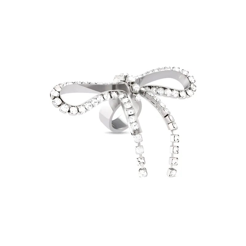 Balenciaga Archive Ribbon Crystal-embellished Ring-1
