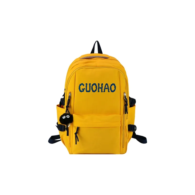 BRABOSTON Nylon Backpack Unisex Black/Red/Yellow/Blue-9