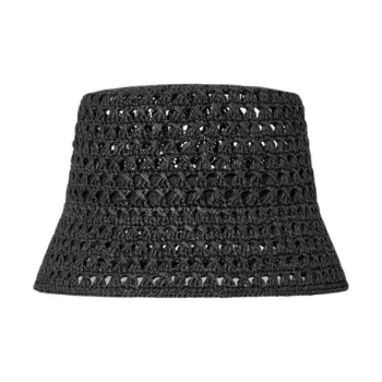 COS Paper Reed Bucket Hats Women's Black