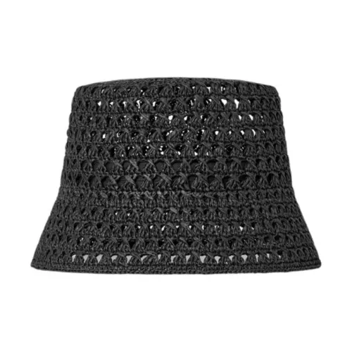 COS Paper Reed Bucket Hats Women's Black