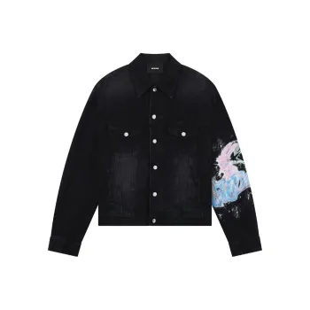 WE11DONE SS23 Denim Jacket Unisex Black