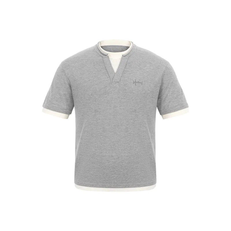 MOONWAV Knitted Fabric Short Sleeved T Shirts Unisex-2