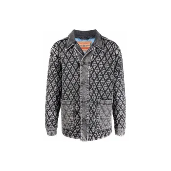 DIESEL Denim Jackets Men Black