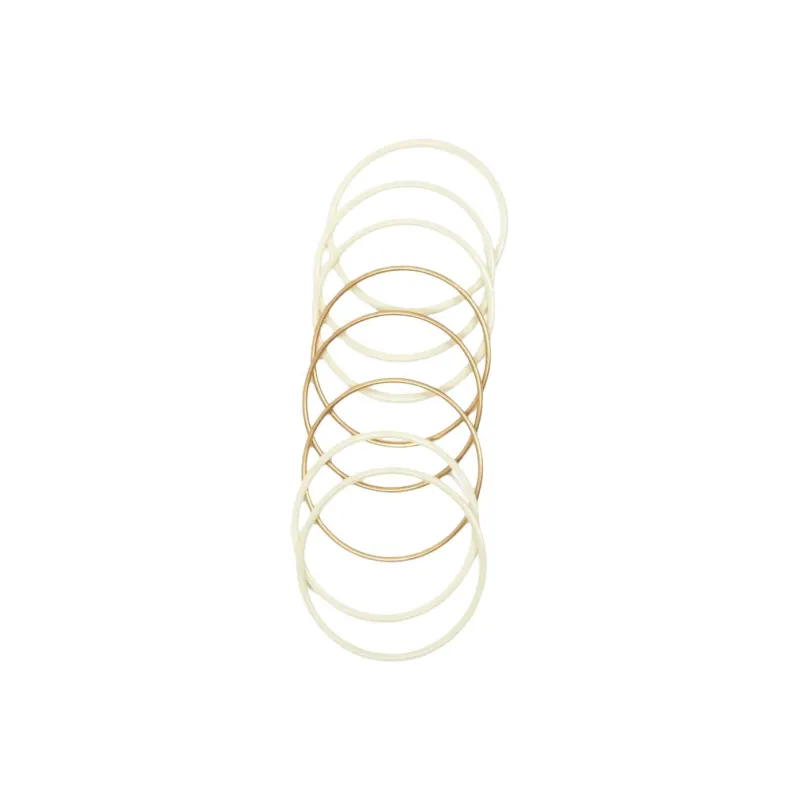 CHANEL 2010s Logo engraved Bangles Set-1