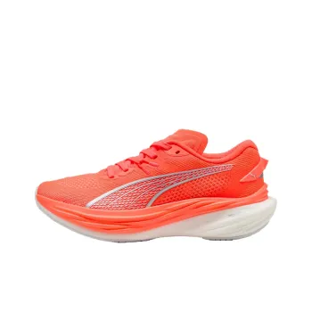 PUMA Deviate NITRO 3 Cushioning Slip Resistant Low Top Running Shoes Women's Red