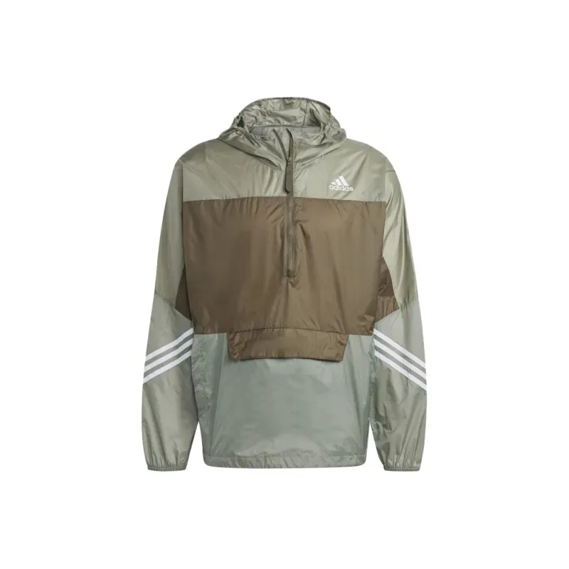 Adidas Windbreaker Jackets Men Green-0