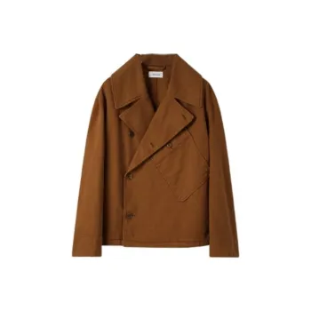 Lemaire Denim Jackets Unisex Brown