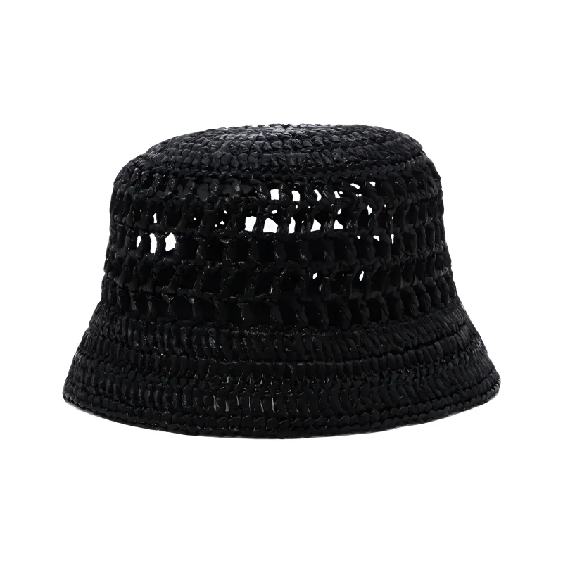 PRADA Raffia Bucket Hat-2
