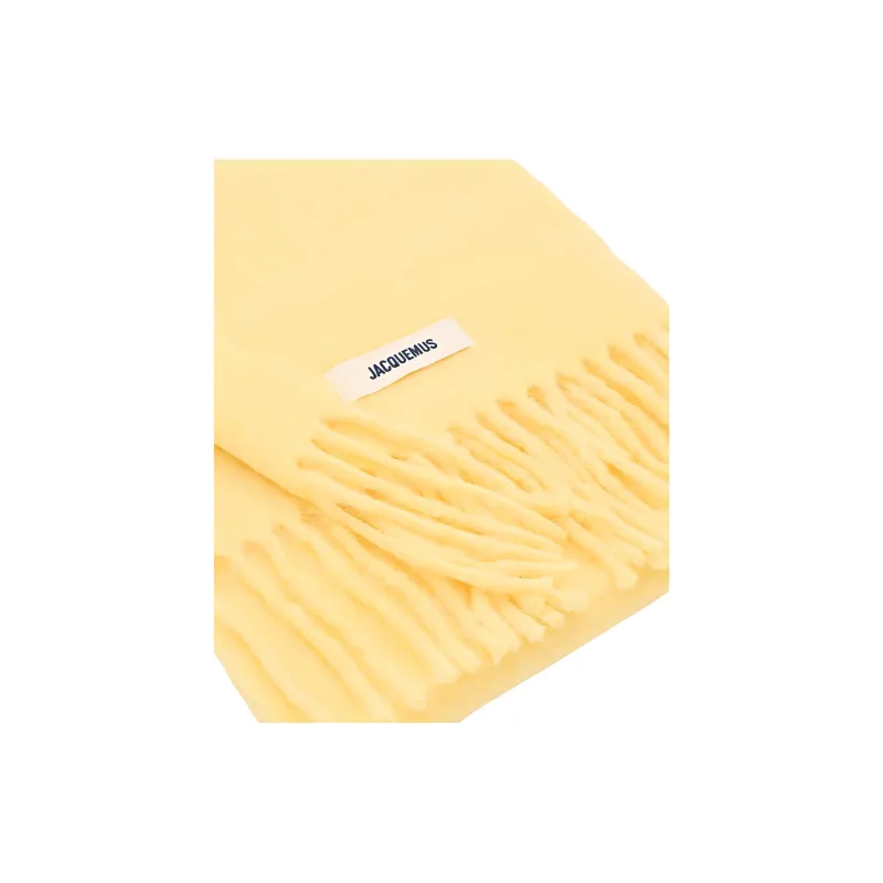 Jacquemus Logo Patch Fringed Scarf-2