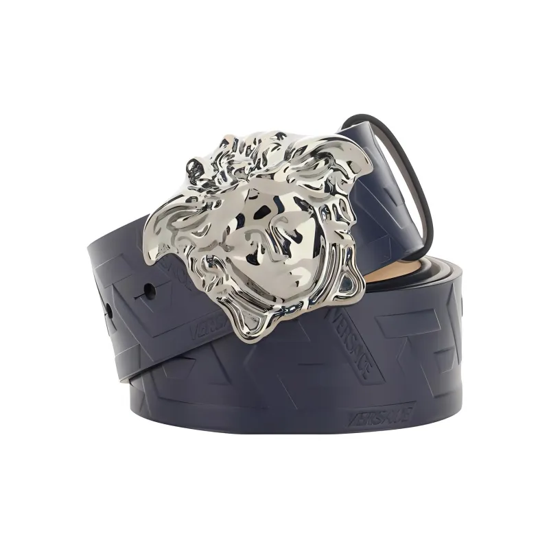 VERSACE Cow Leather Leather Belts Men's Width 5cm-0