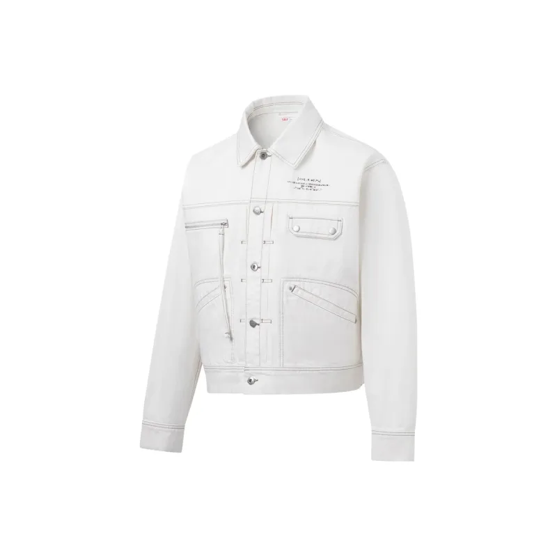 LiNing Denim Jackets Unisex White-0