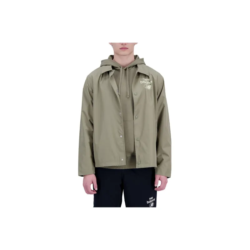 New Balance Jackets Men Olive Green-0