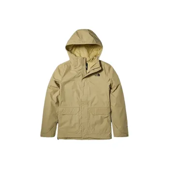 THE NORTH FACE City Outdoor Collection Outdoor Hiking Waterproof And Windproof Windbreaker Jacket Men's Khaki