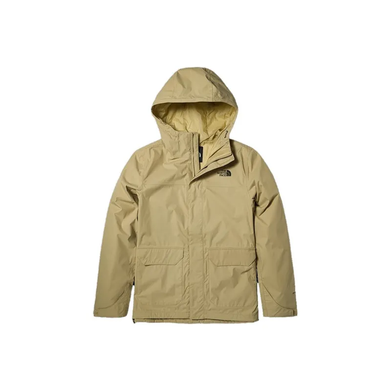THE NORTH FACE City Outdoor Collection Outdoor Hiking Waterproof And Windproof Windbreaker Jacket Men's Khaki-0