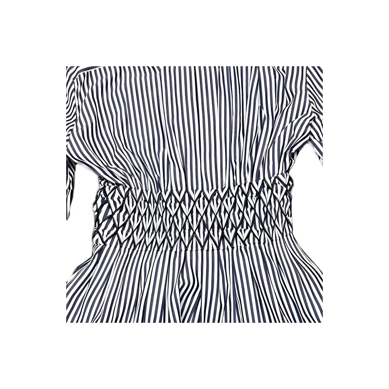 CHANEL Short-Sleeved Dresses Women's Blue-5