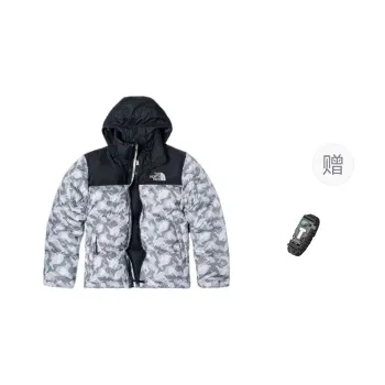 THE NORTH FACE THE NORTH FACE Apparel Collection 1996 Collection Down Jacket Unisex Gray Survival Bracelet