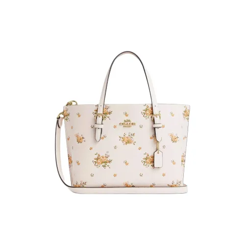 COACH Pebble Leather Tote Bag, Shopping Bag, Shoulder Bag, Crossbody Bag, Handbag Medium Size Women's White