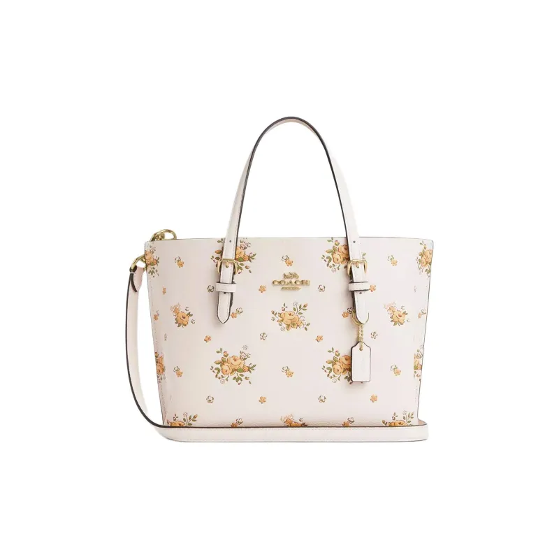 COACH Pebble Leather Tote Bag, Shopping Bag, Shoulder Bag, Crossbody Bag, Handbag Medium Size Women's White-0