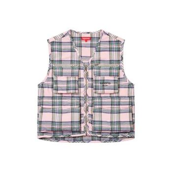 Supreme Tartan Flannel Cargo Vest