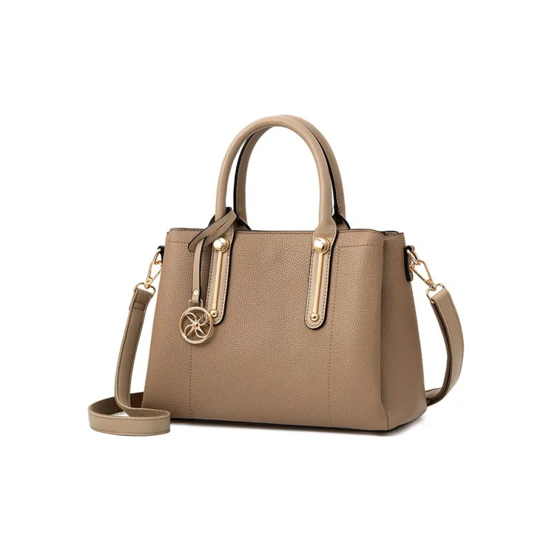 Vigno Synthetic Leather Handbag, One Shoulder, Crossbody Bag Regular Women's Elephant Gray-2