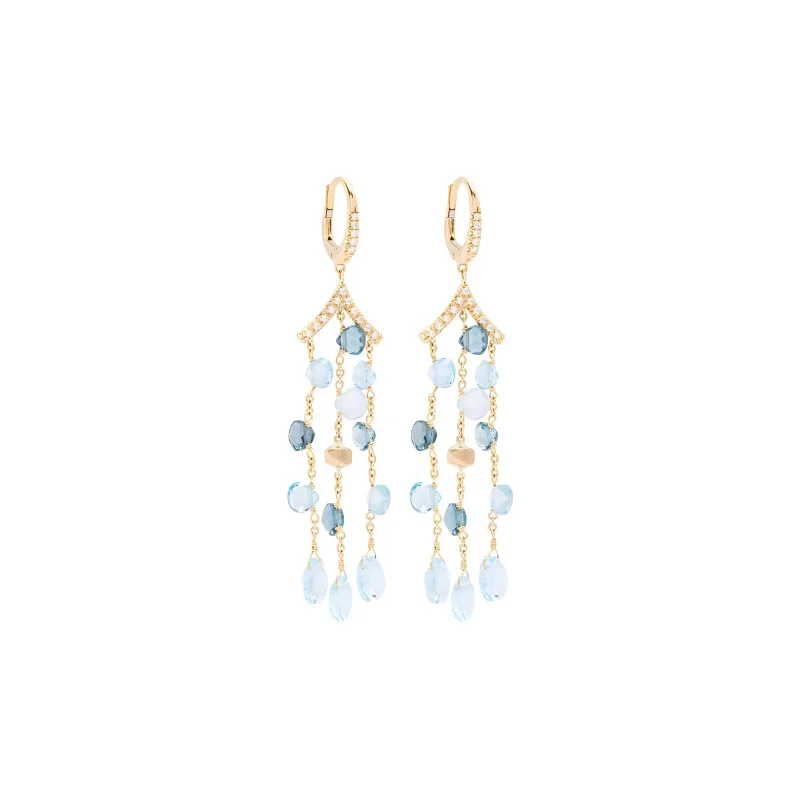 Marco Bicego 18Kt Yellow Gold Topaz And Diamond Earrings-0