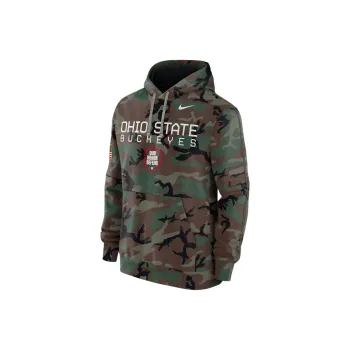 Nike Ohio State Buckeyes Military Appreciation Club Men's Nike College Pullover Hoodie